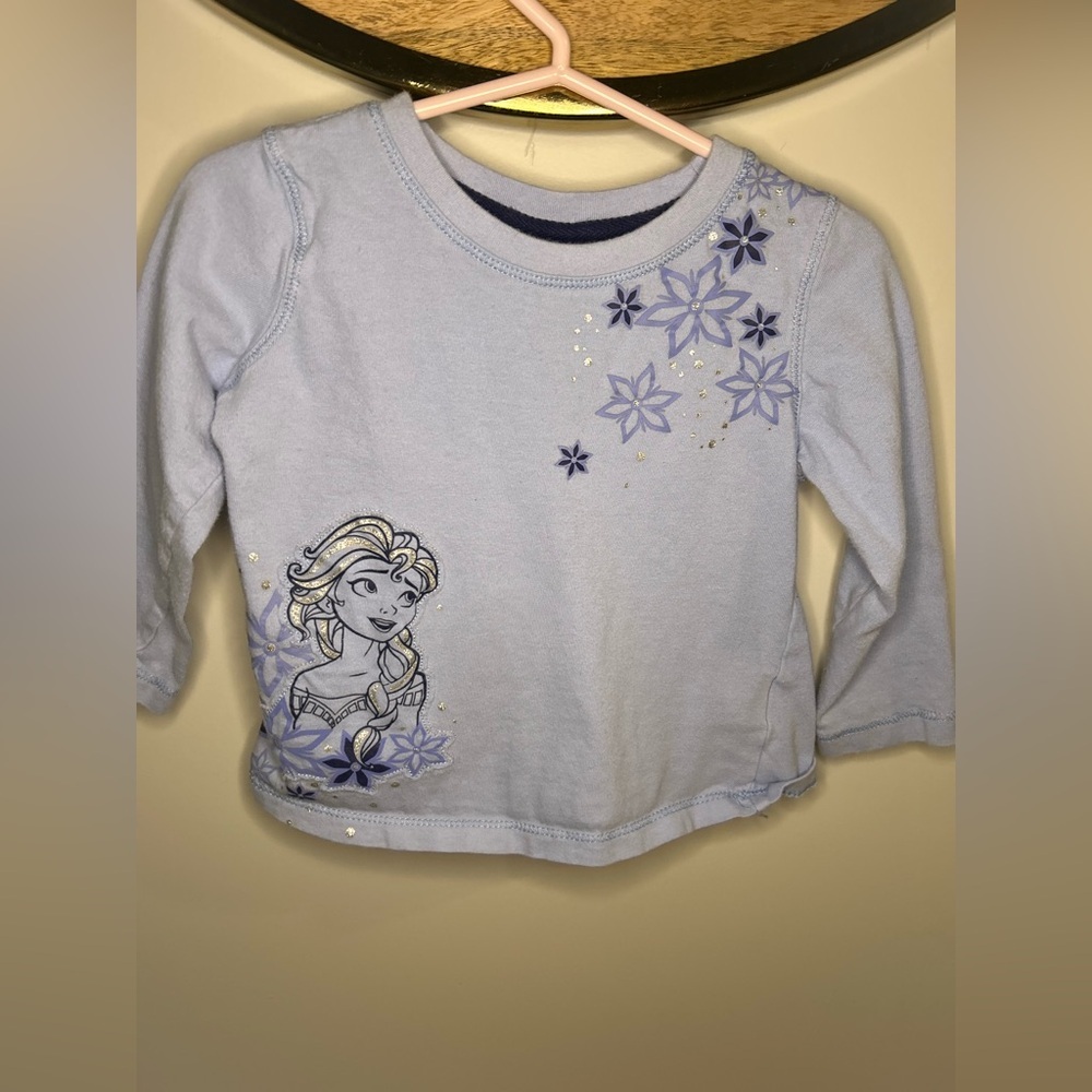 5 for $30 Disney Frozen Long Sleeve Tee - Soft Blue